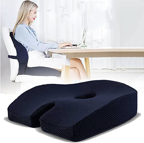 vikitim Orthopädisches Rundkissen, Sitzring Weicher Sitzkissen, Hämorrhoiden Sitzkissen, Memory Foam Stuhlkissen Zur Steißbein-Entlastung für Büro Auto Sofa Bürostuhl A