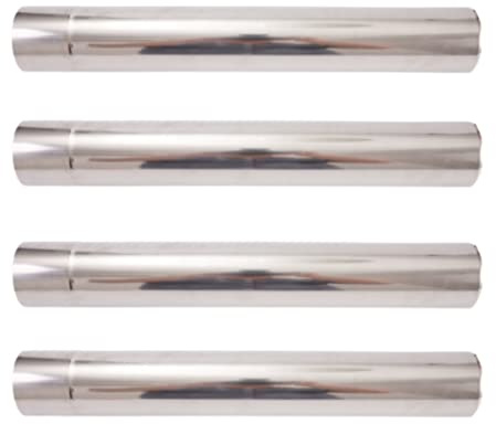 Kaminrohr aus Edelstahl, Ø 6cm, Ofenrohr Edelstahl Rundrohr Rostfreies Kaminrohr Schornstein Sanierung Rauchrohr Ofenrohr Abgasrohr für Sichere Ableitung Von Verbrennungsgasen, Länge 40cm (4 Stück)