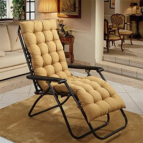 Morbuy Cojín para Tumbona de Jardín, Suave y Cómodo Cojín Reclinable Colchoneta Tumbona Exterior Ideal para Tumbonas, Sillas y Hamacas (48 * 160cm,Beige)