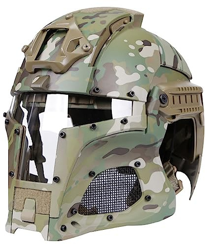 ACEXIER Taktischer Militär Ballistischer Helm Seitenschiene NVG Shroud Transfer Base Army Combat Airsoft Paintball Vollgesichtsmaske Helm