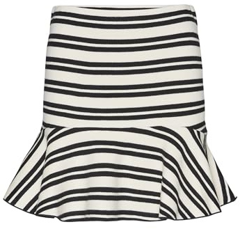 VERO MODA Vmgold NW Skater Skirt Falda, Negro/Detalle: w. Abedul, XS Mujeres