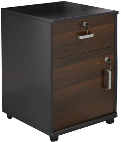 GIZNXBA Rollcontainer Abschließbar Hängeregistraturschrank 3 Schübe Vertikaler Mobiler Aktenschrank Auf Rädern Druckerstandschrank, Rollender Aktenschrankwagen Für Das Heimbüro (Color : /Black A)