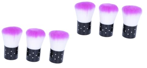 POPETPOP 6pcs Soft Bristle Hair Brush Portable Dust Powder Brush Nail Art Tool for Makeup Professional