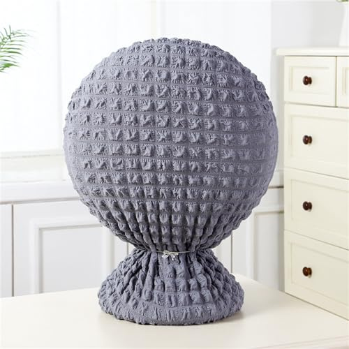 Treer Housse Anti-poussière pour Ventilateur Électrique, Housse Ventilateur sur Pied Anti-humidité Housses pour Ventilateur Lavable pour Ventilateur de Sol Domestique (Bureau (35-50cm),Gris)