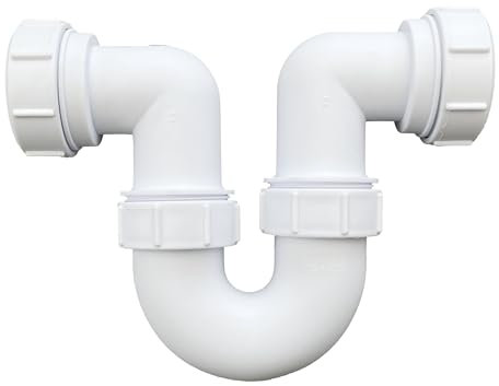 Multi-fit Running Swivel P Trap 40mm (1.1/2') Sink Waste Pipe Trap, BS EN 274-1:2002 Compliant. with EPDM Sealing Washer and 75mm Seal. Basin Trap, Ideal for Effective Kitchen Sink Trap Solution