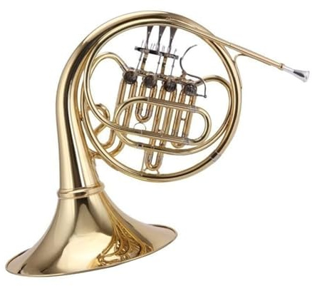 Instrument B-Stimmung Anfänger Vierklappig Einzel-Waldhorn Gold Lackiert