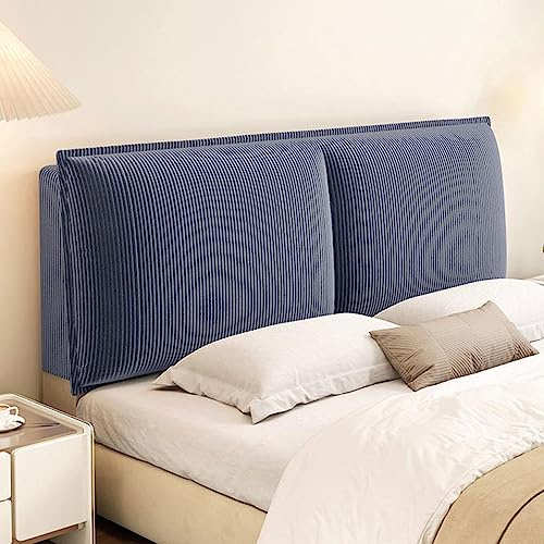 Bettkopfteil Hussen Stretch Bett Kopfteil Bezug Kopfteilkissen Lesekissen Cord für Doppelbett Einzelbett Kingsize Bett weich flauschig Gepolstert Kopfteilbezug Rückenlehnenschutz waschbar