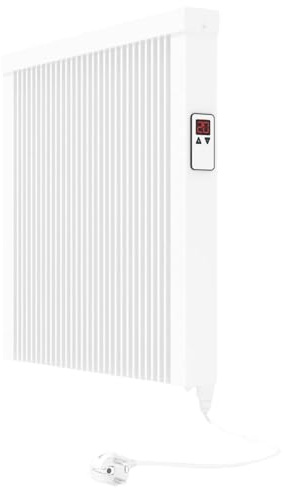 eVARMO Areo Direct 1300 W Elektroheizung Wandmontage - Elektroheizkörper mit Thermostat - Elektrische Heizung Smart Home - App steuerbare Heizung ohne Hub - Digitale WLAN Elektroheizung