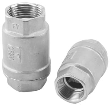 Clapet Anti-Retour Vertical en Acier Inoxydable 304 1/2 3/4 1 Filetage Femelle Outil de contrôle de Ressort en Ligne DN15 DN20 DN25(3/4)