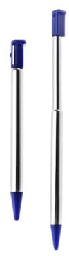 2 x Stylets Bleu Métal Extensible Rétractable Compatible Nintendo 3DS