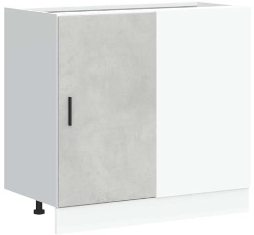 vidaXL Mueble bajo de Cocina de Madera ingeniería Gris hormigón, gabinete de Base de Cocina, Unidad Base de Fregadero de Cocina, cajón de gabinete de Base de Cocina