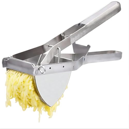 Potato Ricer, Heavy Duty Commercial Food Masher, Large 22oz Potato Ricer and Masher Heavy Duty Stainless Steel Mashed Potato Masher, for Smooth and Fluffy Mashed Potatoes,dishwasher Safe