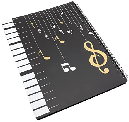 ibasenice Notenmappe Mit Transparenten Hüllen Für Musiknoten Und Dokumente Stabiles Mehrschichtiges Dateimappen-organizer in Elegantem Schwarz Geeignet Für Klavier Band Büro Und Schule