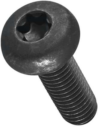 METALLIXITY 12Pcs M8-1.25x25 Pan Head Torx Security Screws Carbon Steel | Button Head Machine Screw,Black,for Furniture Woodworking Project,DIY Project,etc.