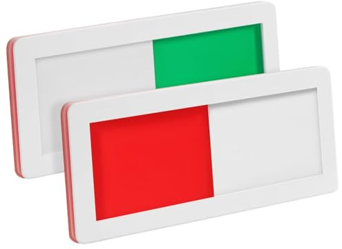 DOITOOL Türschild Besetzt Frei Schieber 2 Stück Selbstklebend Pmma Sichtschutzschild Für Toilette Büro Konferenzraum 10X4 Cm