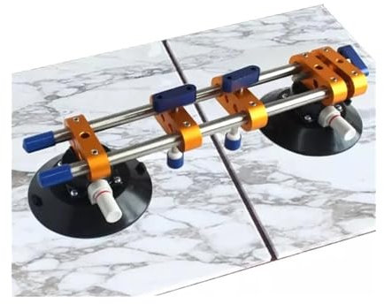 Colocador manual de juntas sin costuras con ventosa ajustable de 6 pulgadas for unir losas de piedra, nivelar y pegar piedras. Fácil de operar