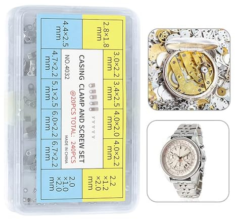 Ensemble de laveuse de réparation de montres - Anneaux de joint de couronne de montre manuelle avec boîte | Kit de réparation de montre complet avec outils de clip, les joints toriques imperméables, p