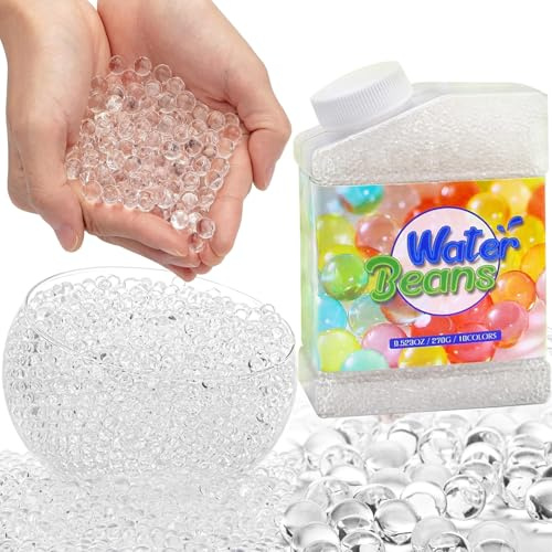 Sitbfoam Perles d'eau, 50 000 Perles Colorées, Décoratives & Vivement Colorées, Non Toxiques & Biodégradables, Perles de Gel pour Fleurs et Plantes (Transparent)