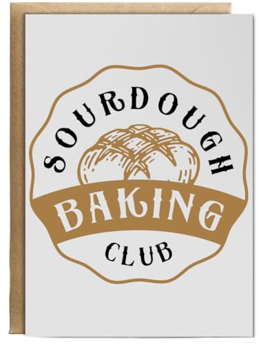Hippowarehouse Sourdough baking club Personalised Card A5 with envelope for him for her Funny Cards for Men and Women Blank inside option