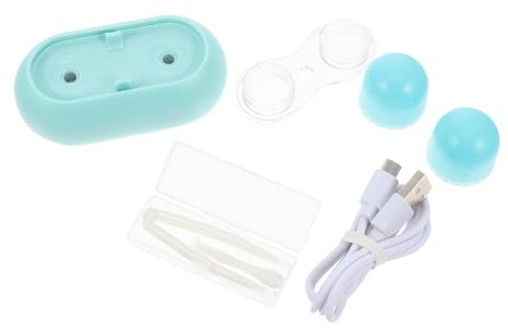 GALPADA Elektrischer Kontaktlinsenreiniger mit PVC Material Tragbarer Linsenreinigungswerkzeug für Effektive und Schonende Reinigung von Kontaktlinsen Blau und Kompakt für Unterwegs