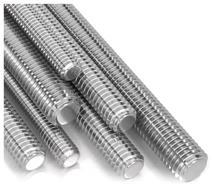 Gewindestangen aus Edelstahl 304 mit Rechtsgewinde M10, M12, M14, M16, M18, M20, Gewindesteigung 1,5–2,5 mm for Ankerbolzen und Klemmen(M18x2.5x120mm 2pcs)