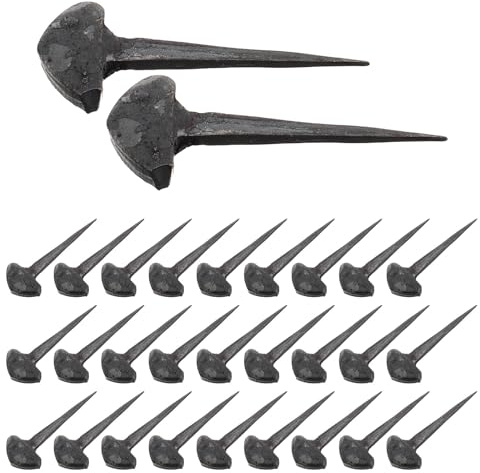 Veemoon 50 Stück Hufnägel aus Eisen für Pferde Hufschutz Hufeisenfixierer für Reitsport und Pferdetraining