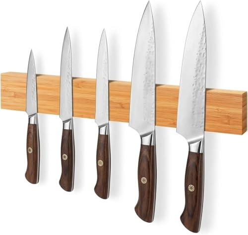 SterlingEdge Premium Magnetic Knife Holder Wall Mounted Utensil Hanging Holder Magnetic Knife Strip Stylish and Durable Kitchen Organizer Tool (40cm)