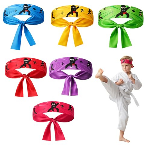 RQcMid 12 Stück Ninjas Party Stirnband, Ninjas Party Favors, Ninjas Stirnband, Kinder Geburtstagsdeko Ninja Gastgeschenke Für Karate,Thema Party,Geburtstagsparty