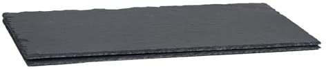 Argon Tableware Modular Slate Table Runner - 100 x 25cm - Black Natural Slate Dining Mat Decorative Long Dinner Table Centre Piece Platter for Kitchens, Bar, Restaurant, Weddings, Events
