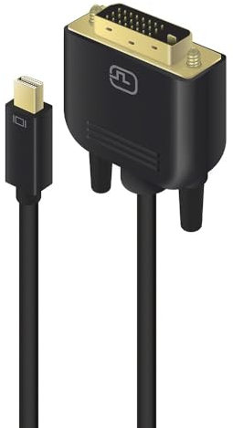 ALOGIC Mini DisplayPort to DVI Cable, Supports Full HD 1920 x 1200, Gold-plated connectors, Compatible with MacBook Air/Pro, Surface Pro, Monitor, Projector and more - (2m)