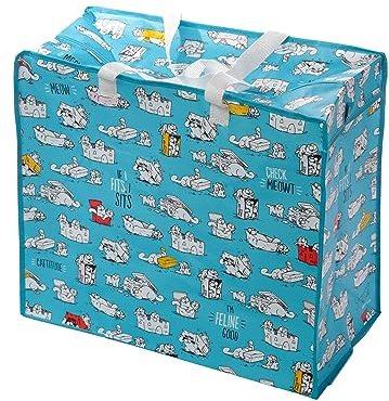 Puckator Simon's Cat Wäschesäcke mit Reißverschluss – Wäschekorb – große Aufbewahrungsbeutel – Wäschekorb – Raumzubehör für Männer – Wäscheaufbewahrung – große Taschen – Wäschekorb – Wäschekorb –