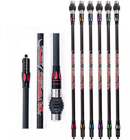 MILAEM Bogenschießen Bogen Stabilisator Balance Bar 24” 27” 30” 33” Main Rod Carbon Stabilisator Dämpfer Stoßdämpfer für Compoundbogen Recurve Bogen (Lila, 24”)