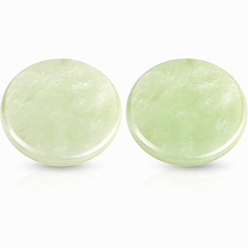 LEBQ 2 Packung Wimpernver Längerung Jade Stein Kleber Lashes Jade Stein Kleber Palette Gefälschte Wimpern Basis, 2 Zoll