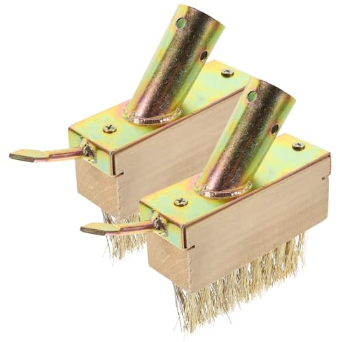 Holibanna 2 Stück Metallbürste für Terrasse, schlechte Bürste, Ersatz-Bürste, Gartenarbeit, Unkrautbekämpfung, Werkzeug für draußen, Terrasse, Pflaster