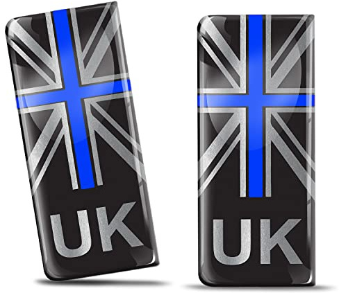Biomar Labs 2 x Aufkleber Nummernschild Kennzeichen Großbritannien UK United Kingdom Brexit Auto Motorrad JDM Tuning QS 7