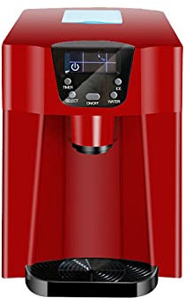 Máquina de hielo pequeña para encimera 3 en 1, máquina de hielo automática con pantalla de cristal líquido, máquina de hielo con gota de hielo de escritorio multifuncional completamente automática