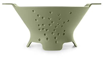 Blim Plus Passoire Cosmo diamètre 25 cm vert mat (Forest) en plastique 100 % recyclable, non toxique, lavable au lave-vaisselle, poignée ergonomique, 4 pieds d'appui, trous évasés