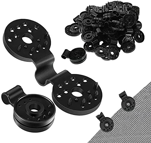 FUFRE Kunststoff-Clips für schutztuch, 50 Stück schattiernetz Clip, sonnensegel Befestigung, Schatten-Stoff-Kunststoff-Clips, Schattentuch Clips für Gartenblumenpflanzen Rasenschatten