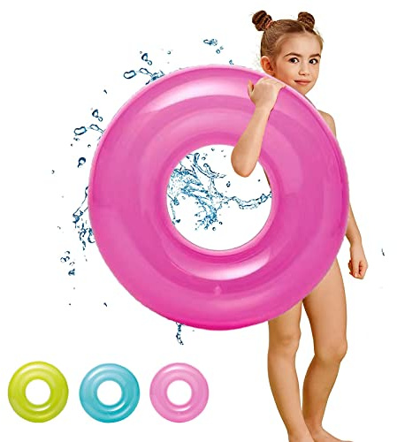 76cm Inflatable Pool Floats Rubber Ring for Kids,Hot Pink Swimming Ring Tube,Inflatable Pool Ring Swim Ring Floaties,Pool Inflatables for Kids Girls Boys Swimming Pool Toys Summer Beach Water Party