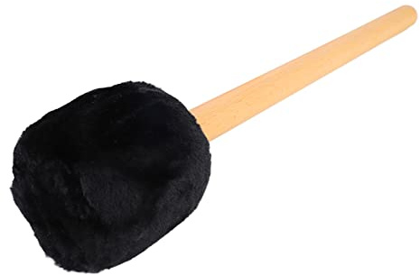 Trommelschlägel mit Weichem Filzkopf und Langem Griff für Xylophon-Paukenschläger (Schwarz)