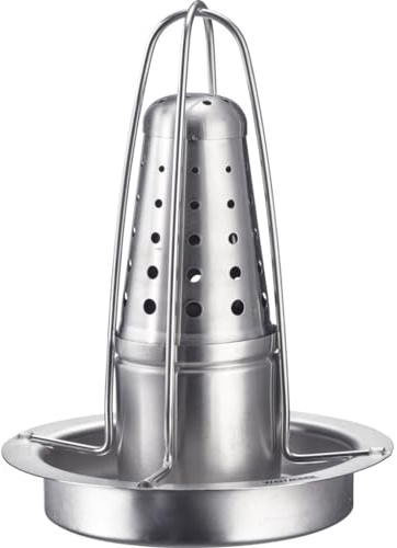 Westmark Hähnchengriller – Praktischer Helfer für das gleichmäßige und krosse garen Ihrer Brathähnchen, ideal für Grill und Backofen – Rostfreier Edelstahl
