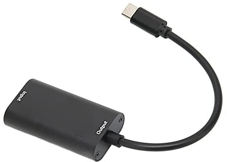 4K 1080p Videoaufnahmekarte, HDMI Spielvideoaufnahme auf USB/USB C 1080p 60fps, Zuverlässige Tragbare Videokonverter-Karte für Unterricht, Videokonferenzen, Live-Übertragung (Typ-C)