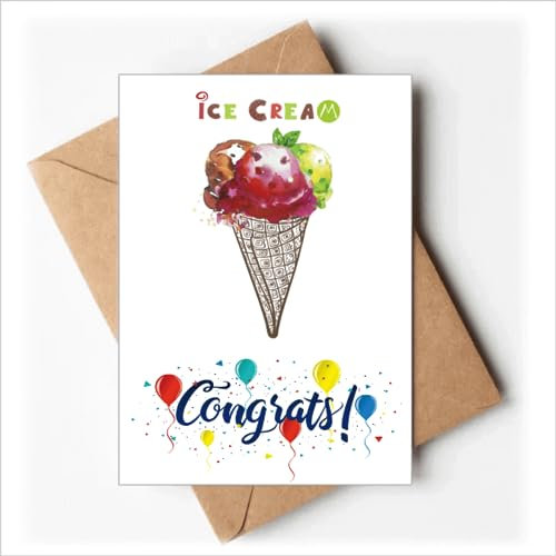 Aquarell cs Eis Hochzeitskarten Glückwunsch Gruß Umschläge