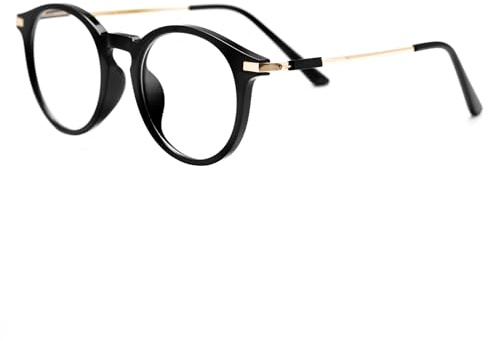KAEOISFU Retro Runde Lesebrille für Herren und Damen, Modische Anti-Blaulicht-Presbyopie-Brille, Klassisches Robustes Computer-Lesebrillen Lesegerät