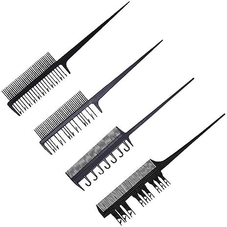 POPETPOP Set Di Pettini Per Mèches Pettini A Coda Per Mèches Per Parrucchieri Strumenti Per Colorare I Per Tinture Per Neri Versatili Per Lo Styling