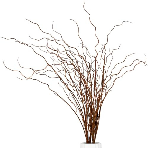 Srifoliage Artificial Plants Faux Greenery Eucalyptus Stems,Faux Branches for Vase Filler,Artificial Ficus Twig Branches Stems for Shop Garden Office Home Décor (6, Stems02)