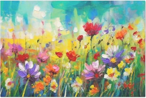 Whimsical Wildflowers Extra Large Decoupage Paper, 21x29 (For use on furniture, large projects) by The Shabby Hummingbird