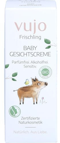 vujo Frischling | Bio Baby Gesichtscreme | Ohne Alkohol | Ohne Duftstoffe | Zertifizierte Naturkosmetik | 50 ml