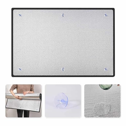 Sonnenschutzfolie Für Fenster, Leichte Wärmeschutzfolie, Doppelschichtige Aluminiumfolie, Reflektierende Fensterfolie Für Balkon, 30-160cm, Uv-Schutzfolie, Thermomatte,WxH-80x250cm/31x98in