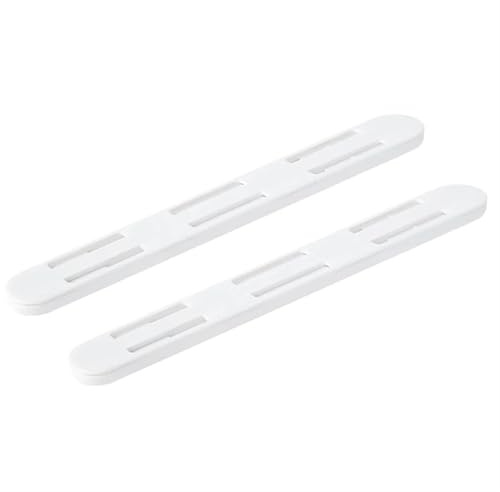 Guides à roulement à billes montés latéralement à Lot de 2 glissières blanches for tiroirs, rails coulissants for poubelles, for cuisine, chambre à coucher, placard, rail coulissant, tiroir, panier, r